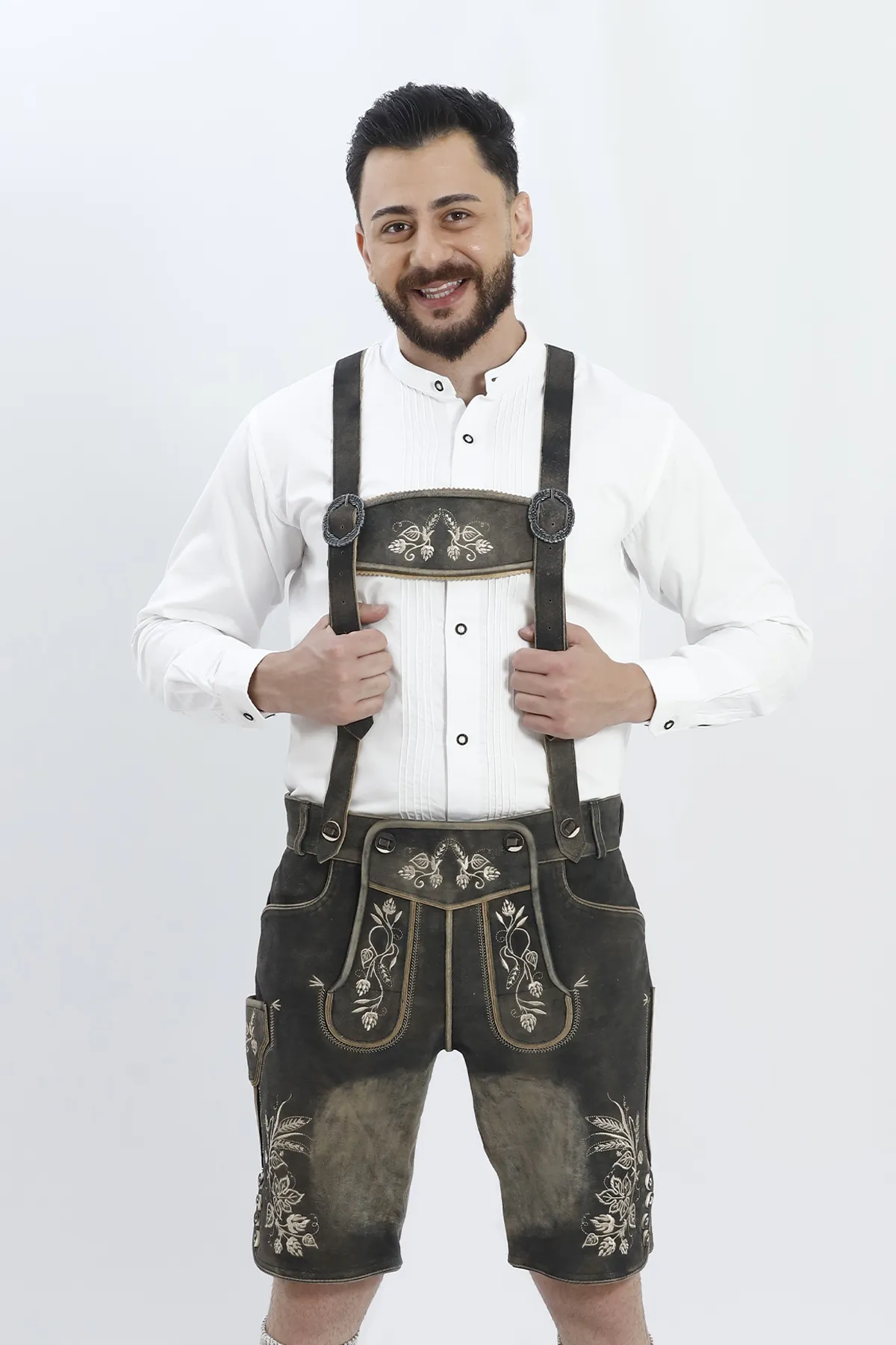Rustic Black Men Adjustable Suspenders - Image 2