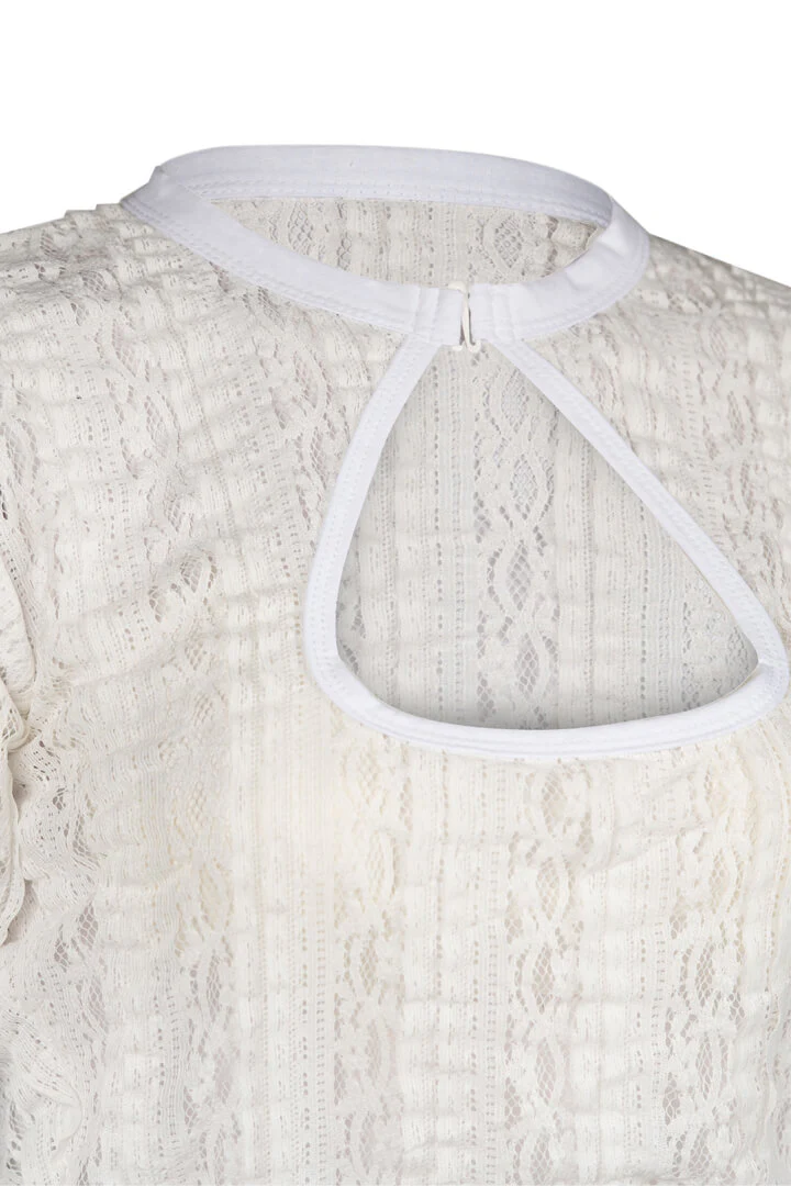 Sensational White Women's Dirndl Blouse - Image 3