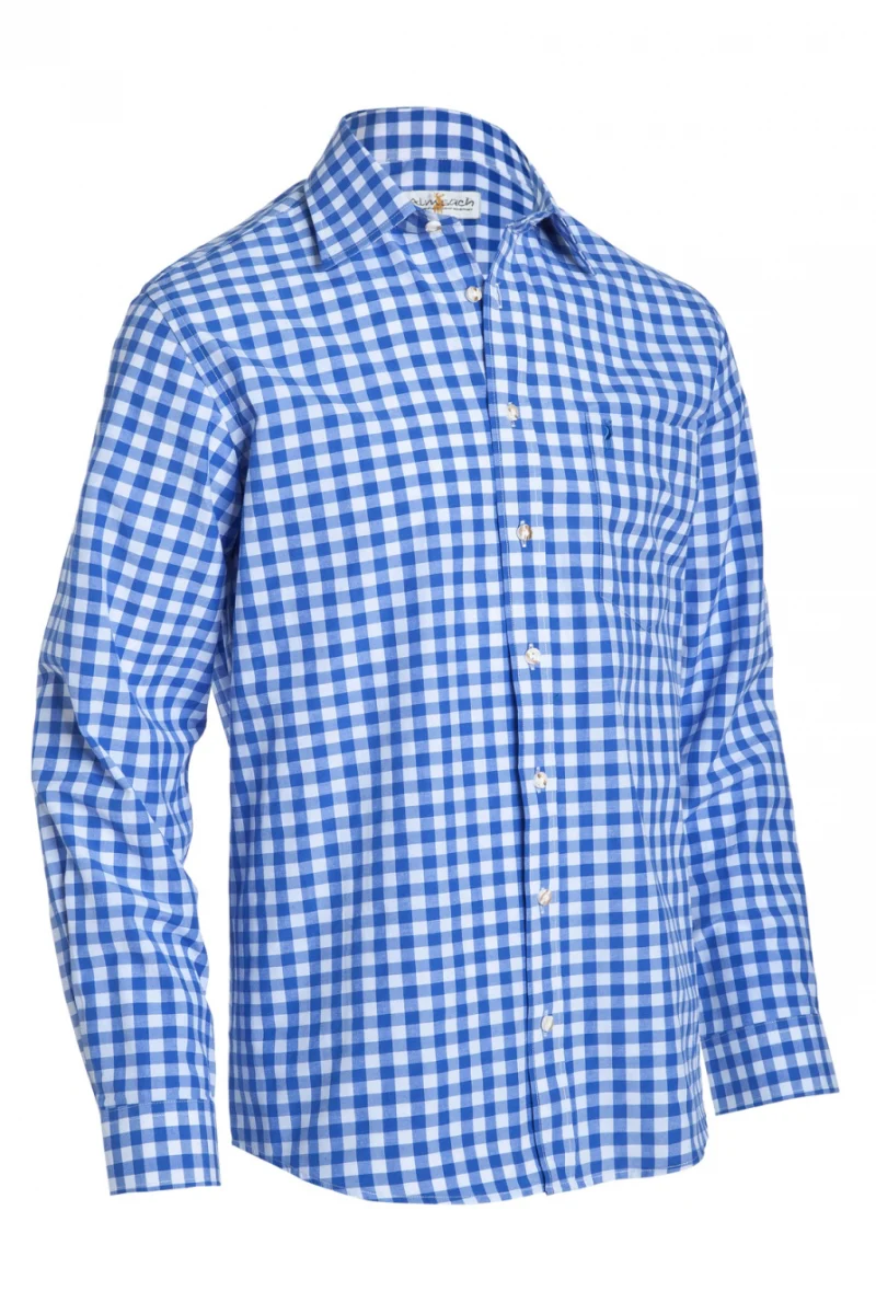 Shirt Small Checkered Cobalt Blue - Image 9