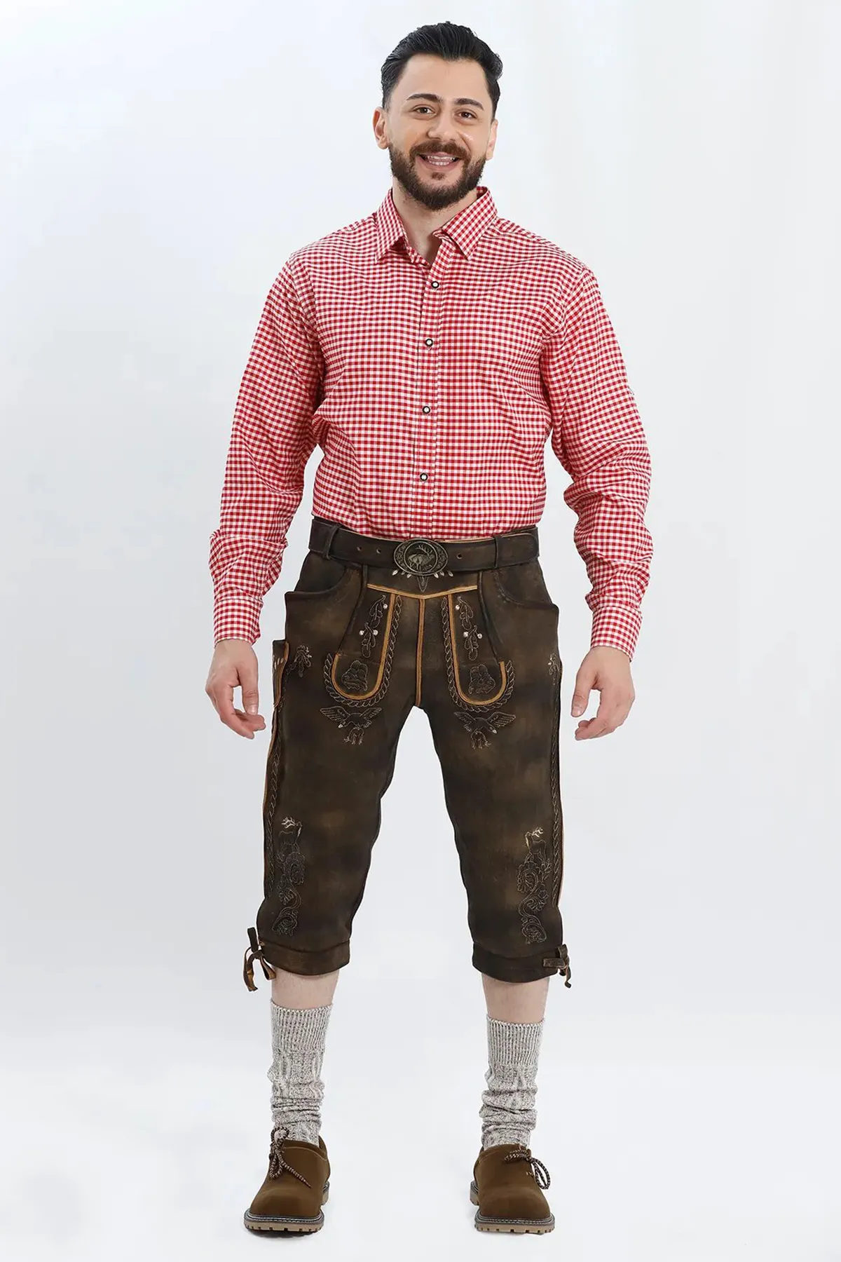Shirt Small Checkered Dark Red - Image 5