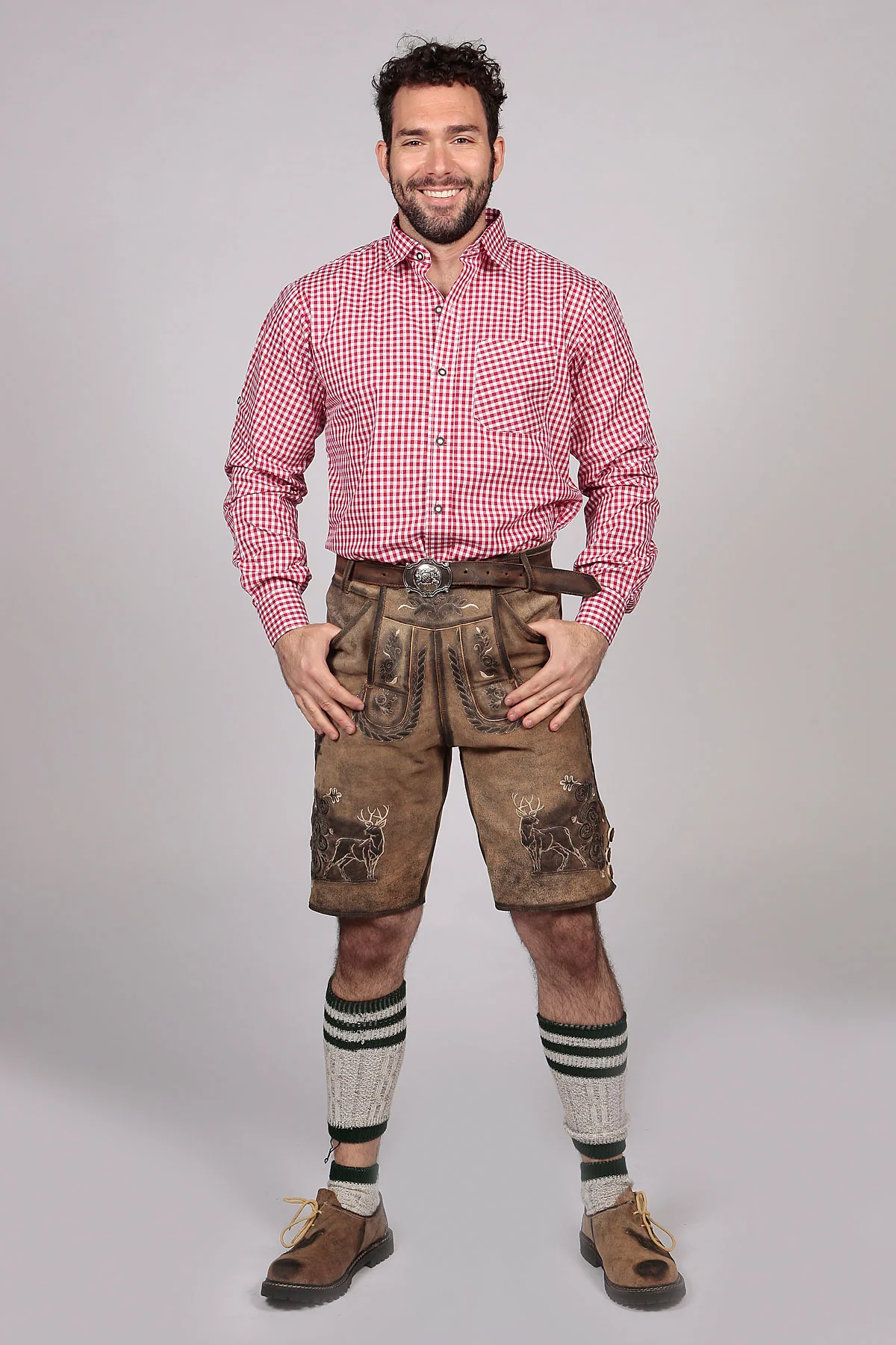 Shirt Small Checkered Dark Red - Image 8