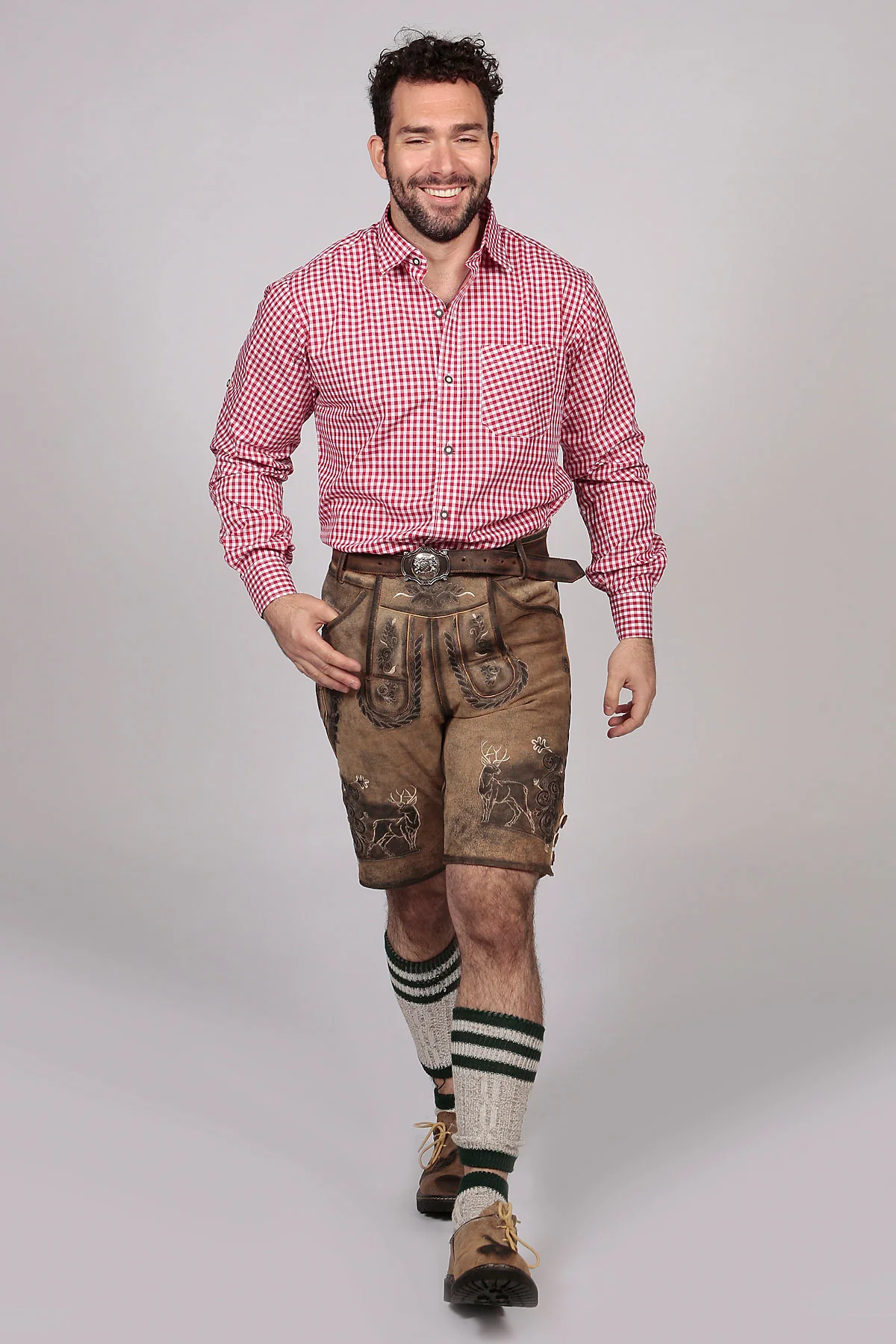 Shirt Small Checkered Dark Red - Image 9