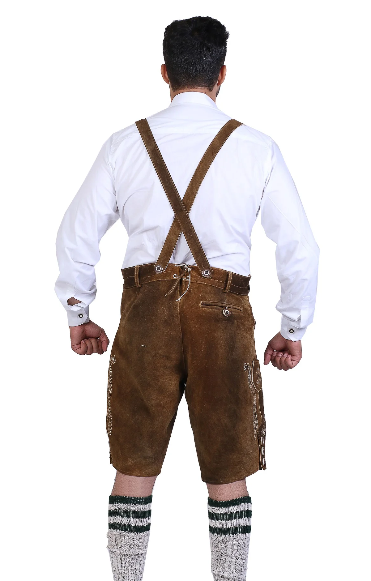 Short Plattler Lederhosen Staggering Brown - Image 5