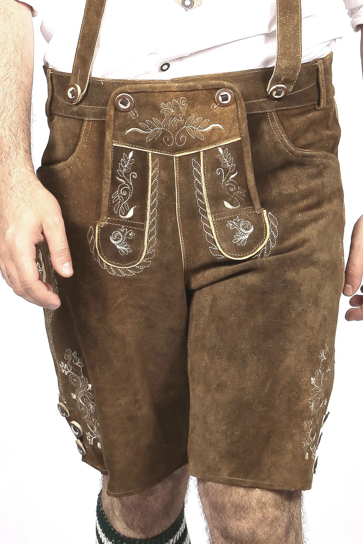 Short Plattler Lederhosen Staggering Brown - Image 7