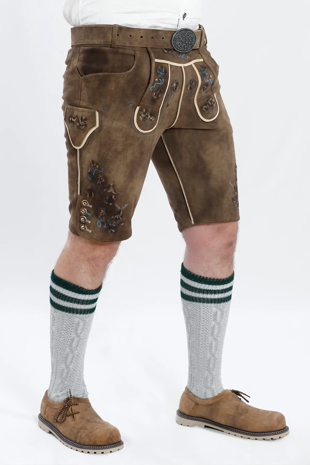 Smoke Brown Lederhosen Mens Attire - Image 4