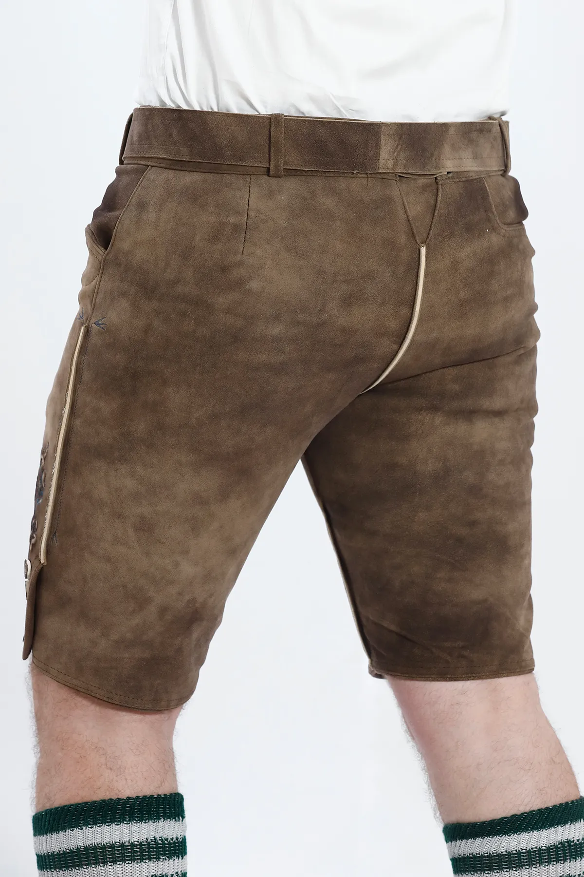 Smoke Brown Lederhosen Mens Attire - Image 6