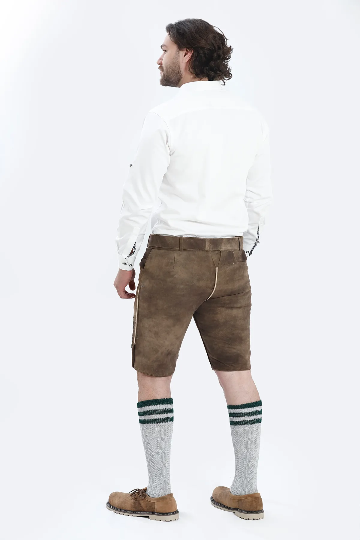Smoke Brown Lederhosen Mens Attire - Image 7