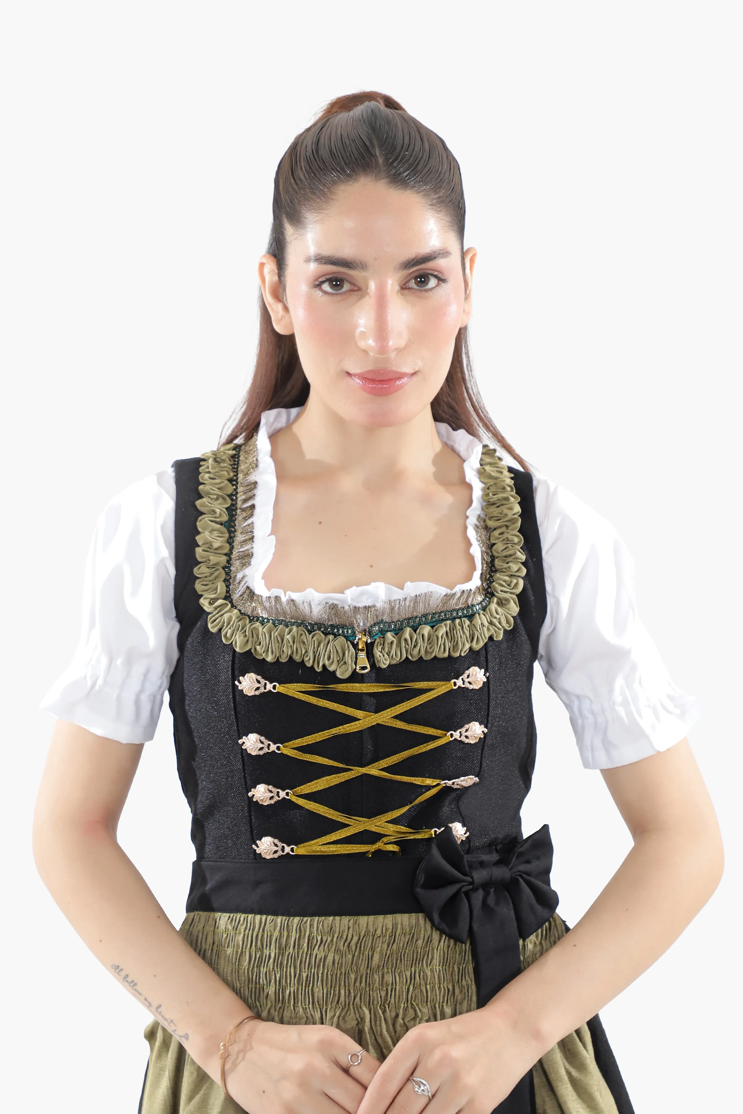 Sophisticated Black Dirndl Classic German Attire - Image 3