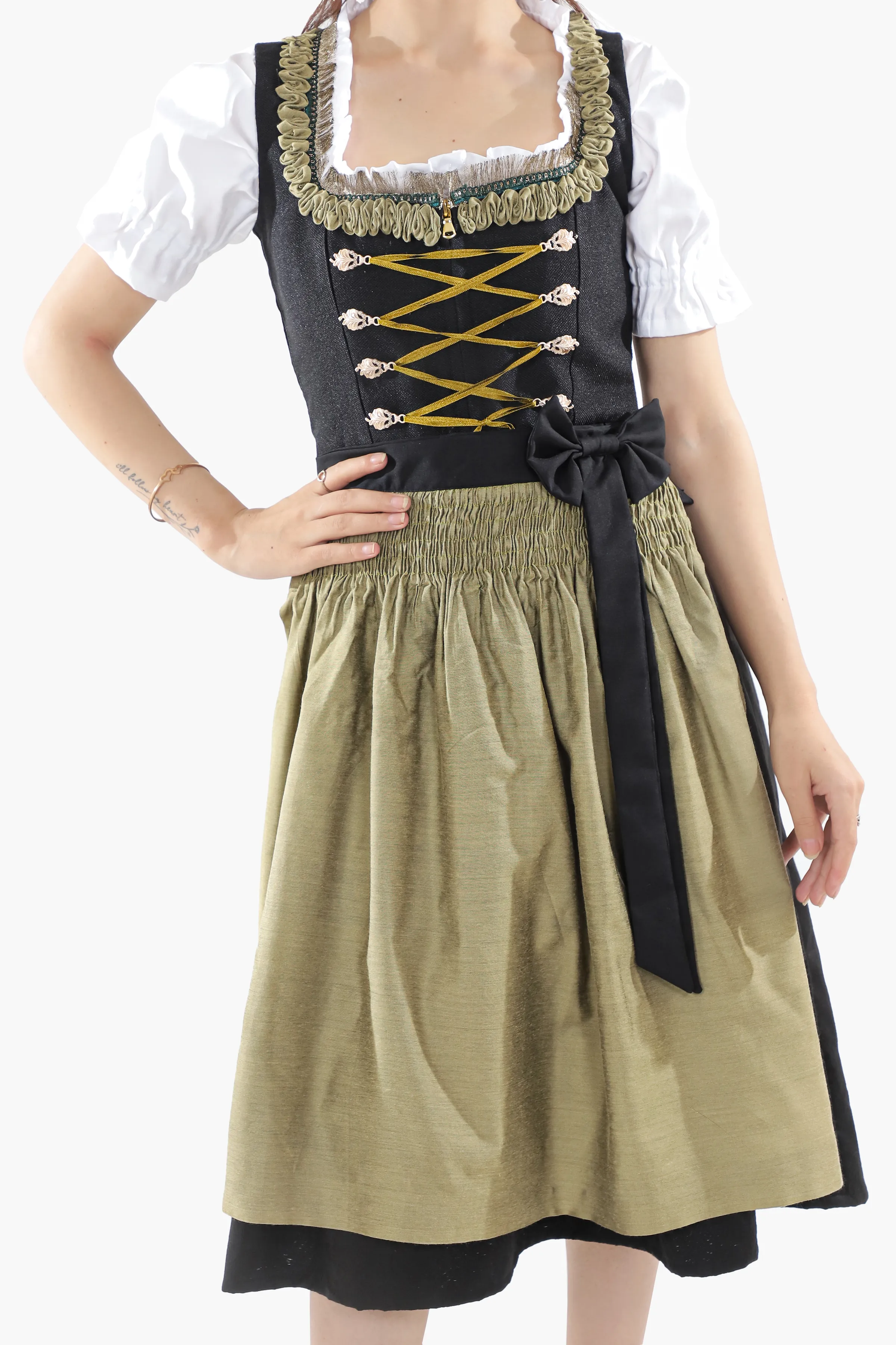 Sophisticated Black Dirndl Classic German Attire - Image 4
