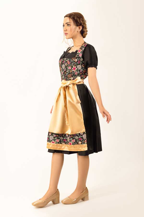 Spring Leonie Floral Golden Dirndl Dress - Image 4