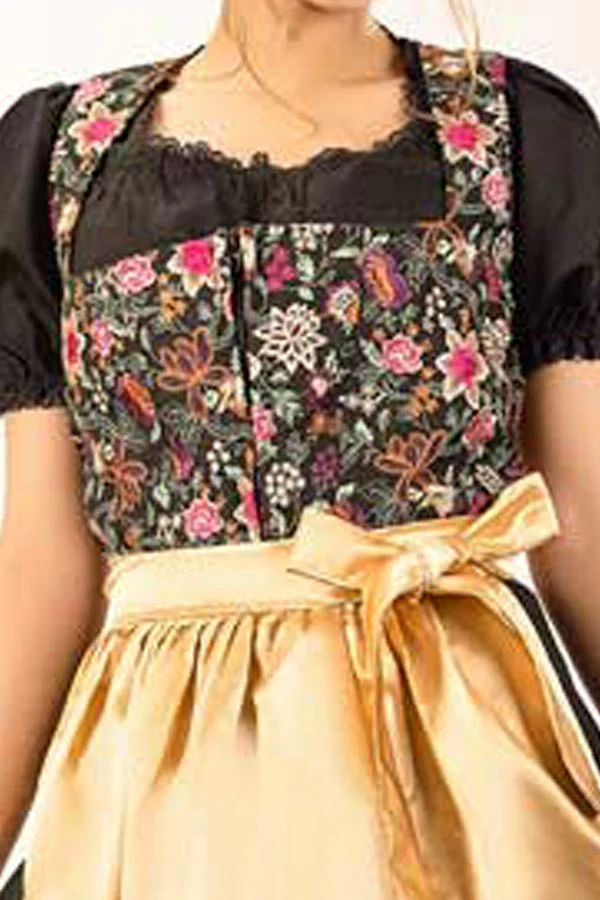 Spring Leonie Floral Golden Dirndl Dress - Image 6