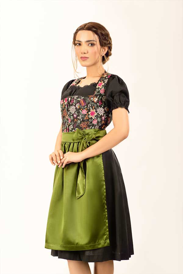Spring Leonie Floral Green Dirndl Dress - Image 4
