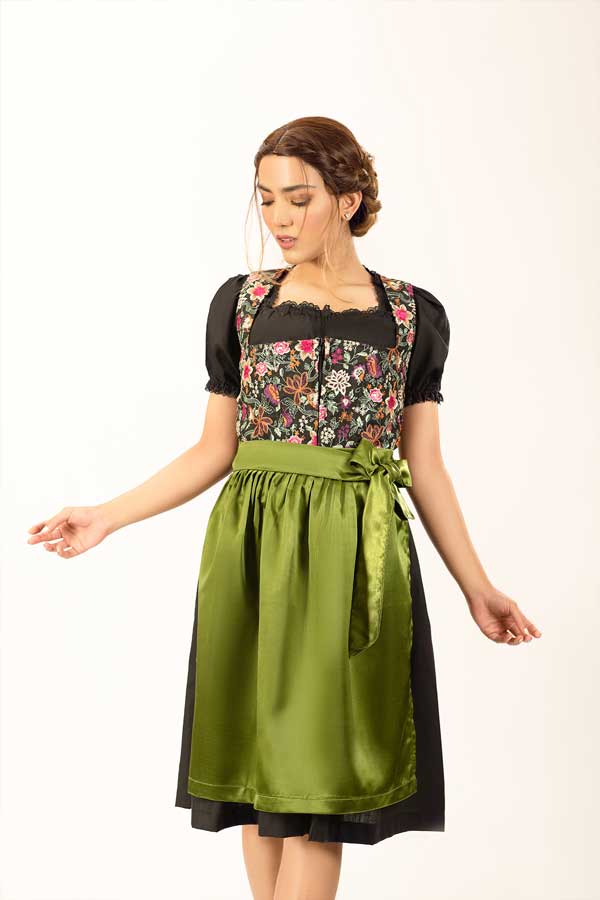 Spring Leonie Floral Green Dirndl Dress - Image 5