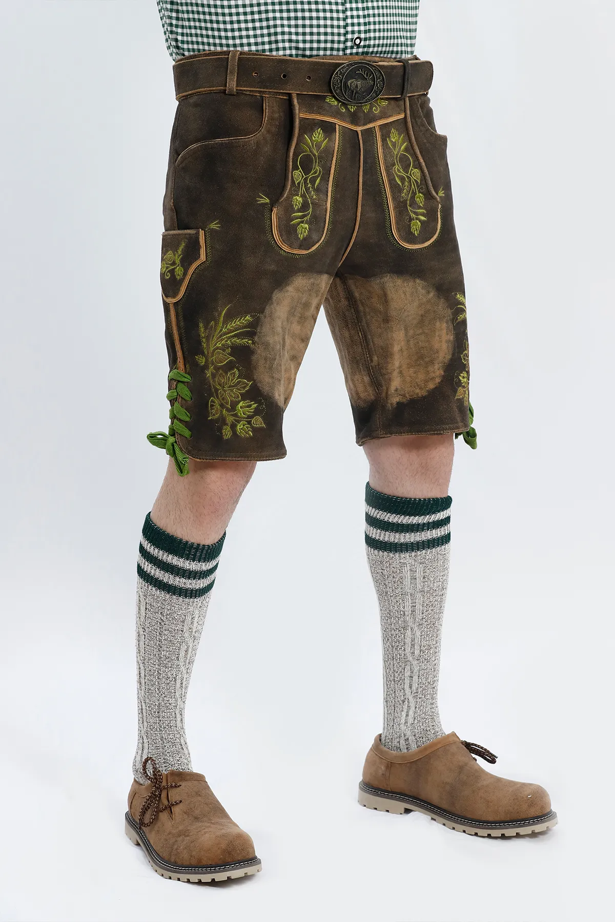Traditional Lederhosen Men Raw Brown - Image 4