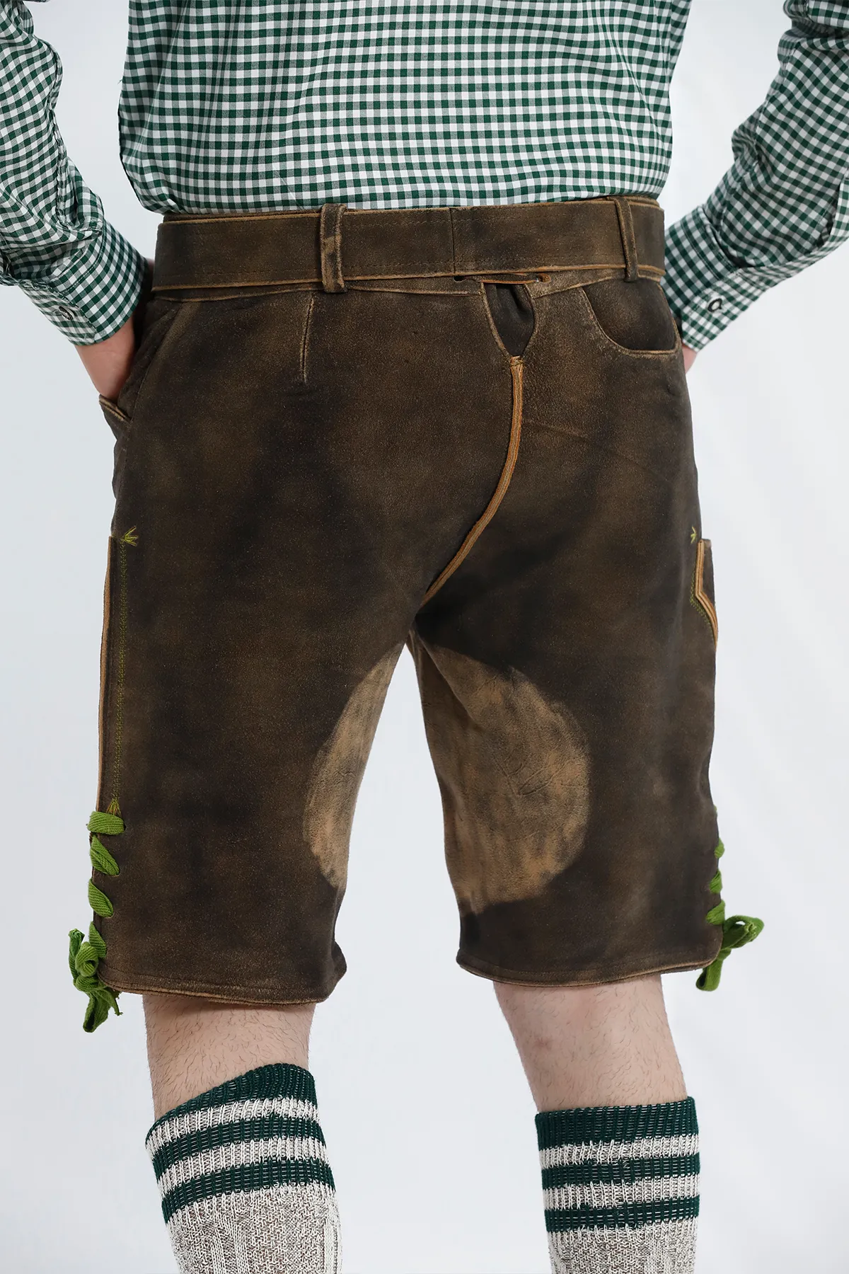 Traditional Lederhosen Men Raw Brown - Image 6