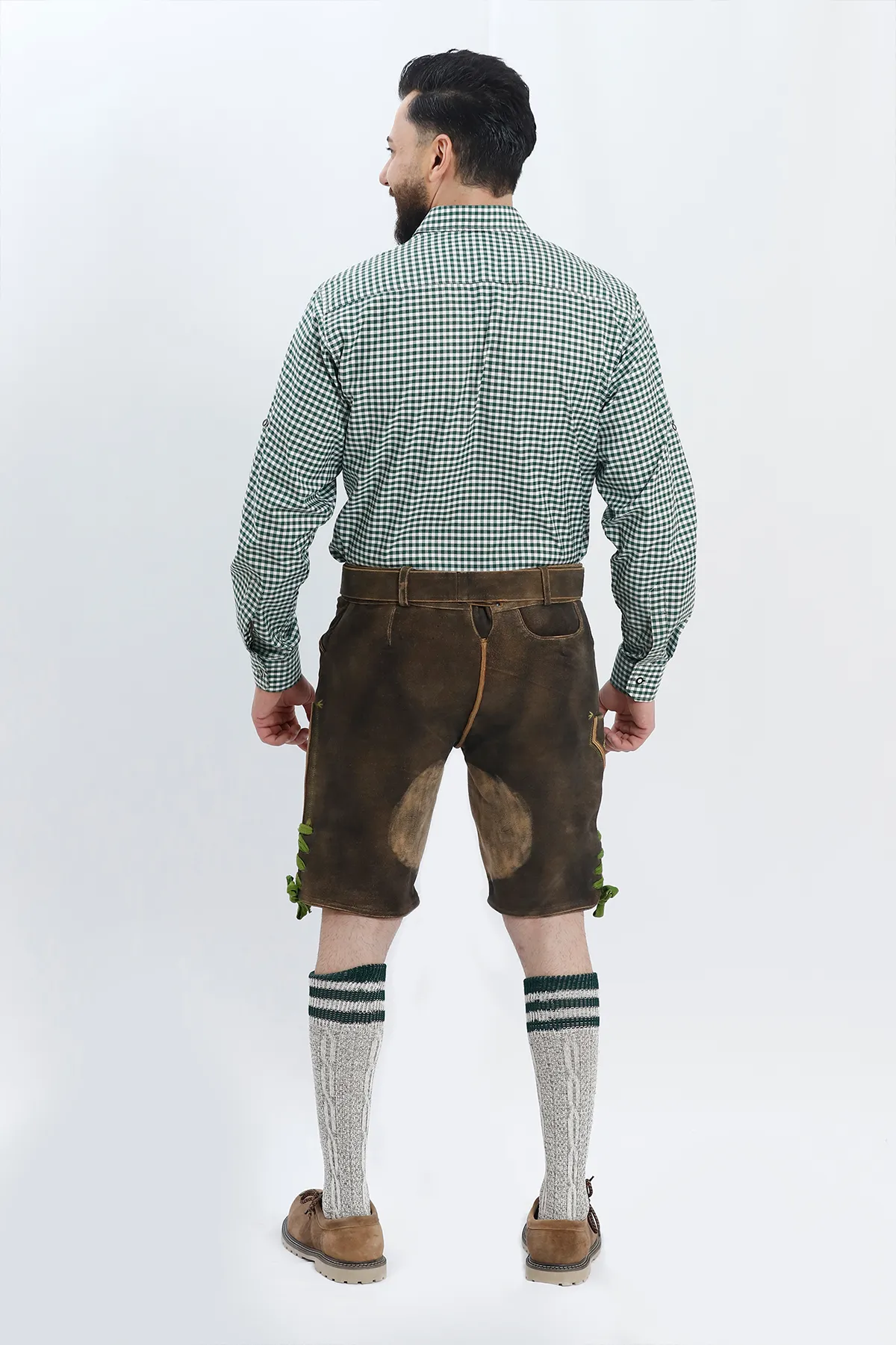 Traditional Lederhosen Men Raw Brown - Image 7