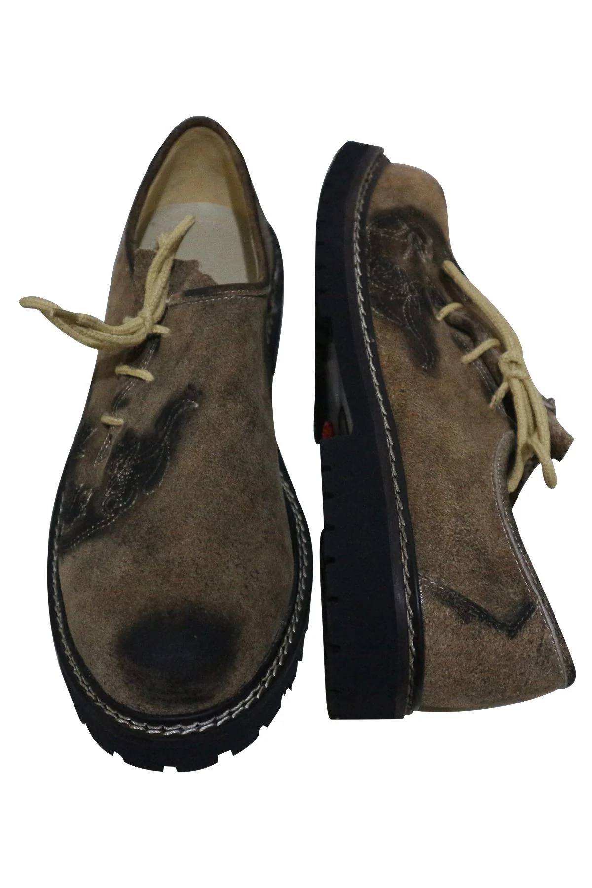 Trachten Lederhosen Shoes Light Brown Original Leather - Image 3