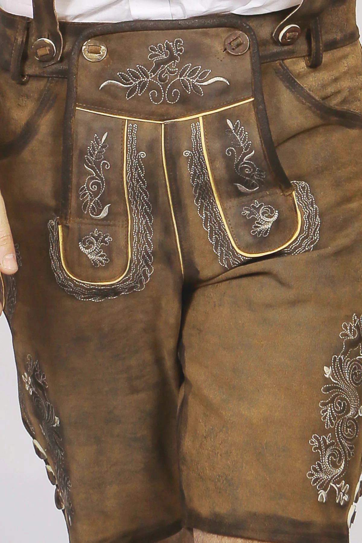 Trachten Short Lederhosen Dark Brown - Image 5