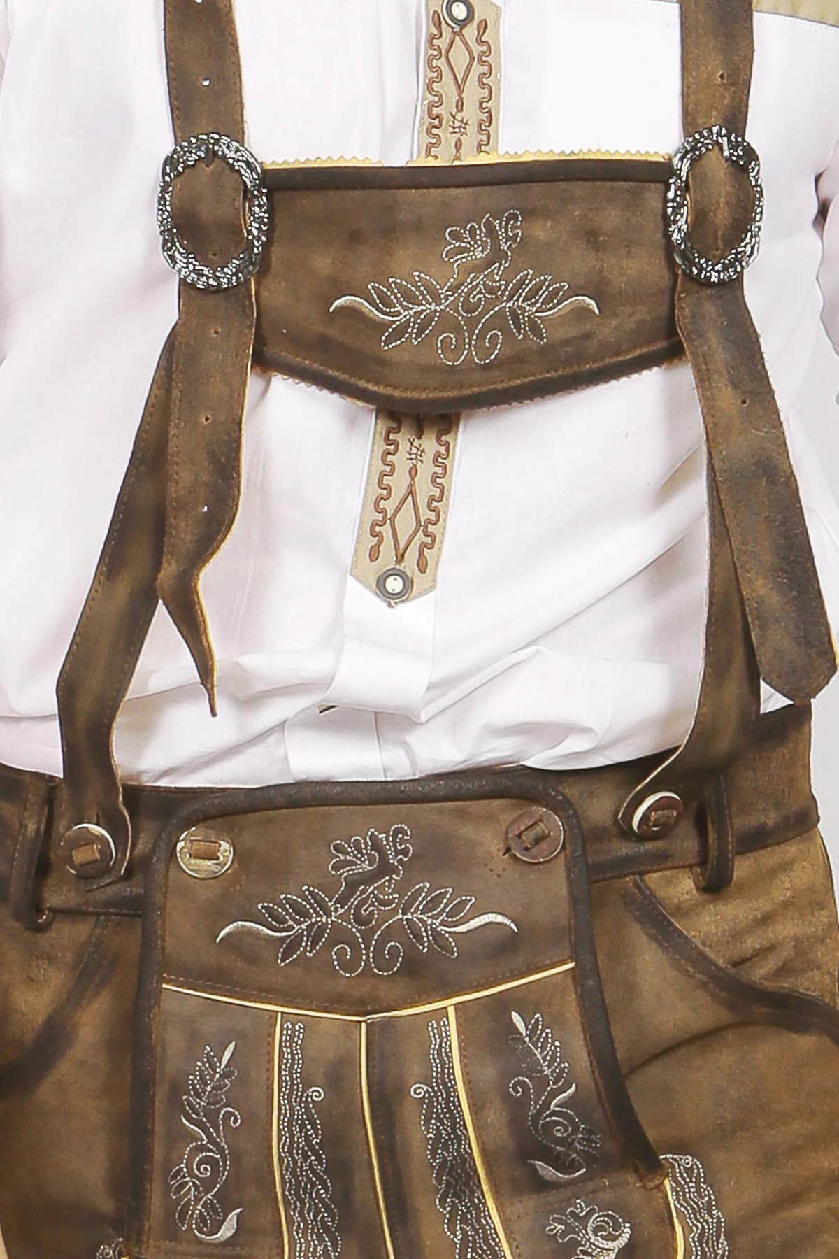 Trachten Short Lederhosen Dark Brown - Image 7