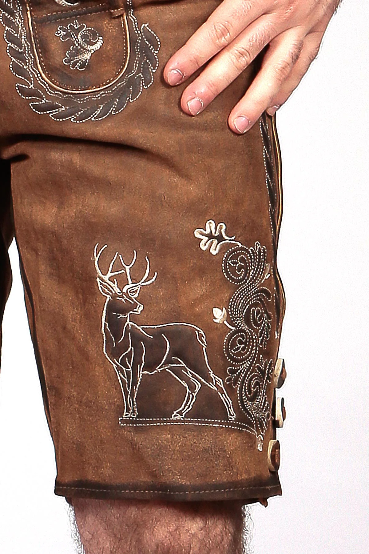 Trachten Short Lederhosen Dark Wild Brown - Image 5