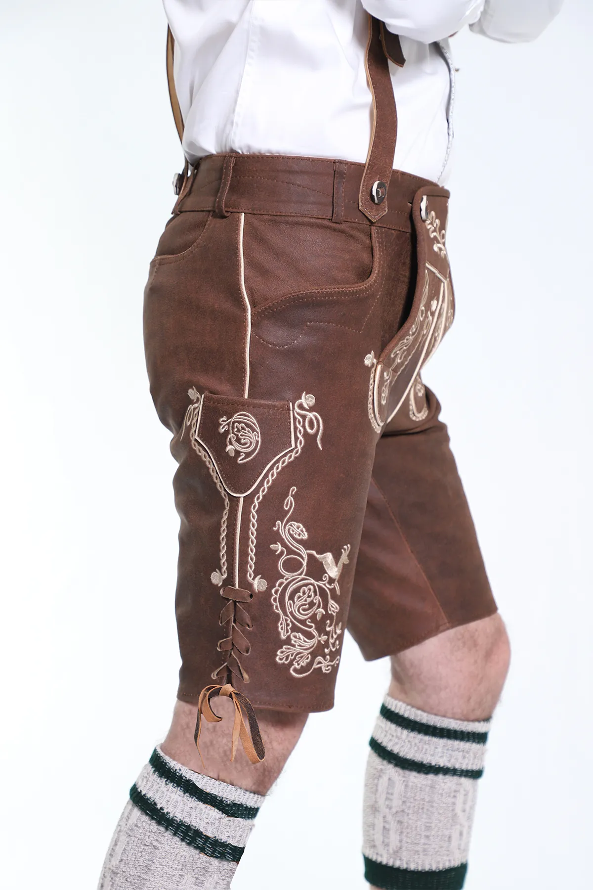 Trachten Short Lederhosen Wild Brown - Image 4