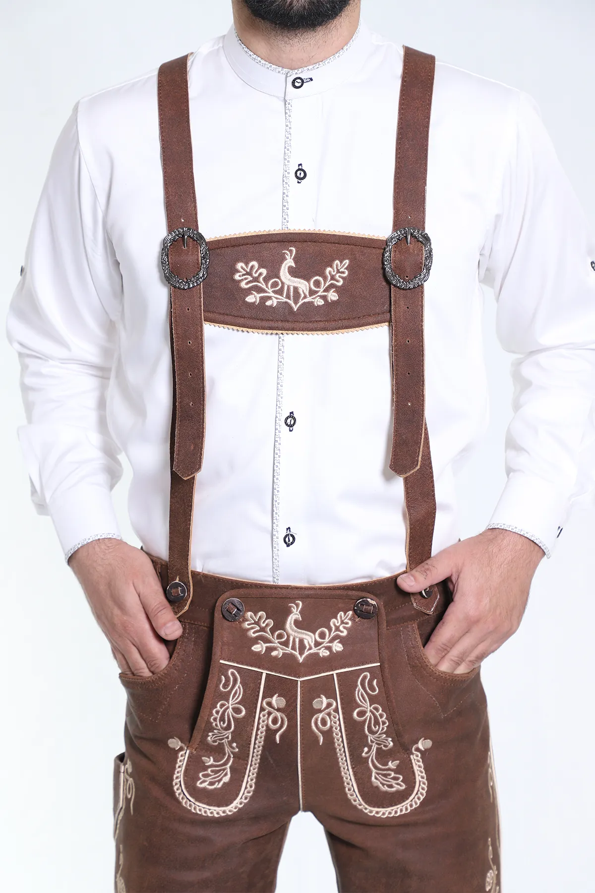 Trachten Short Lederhosen Wild Brown - Image 5