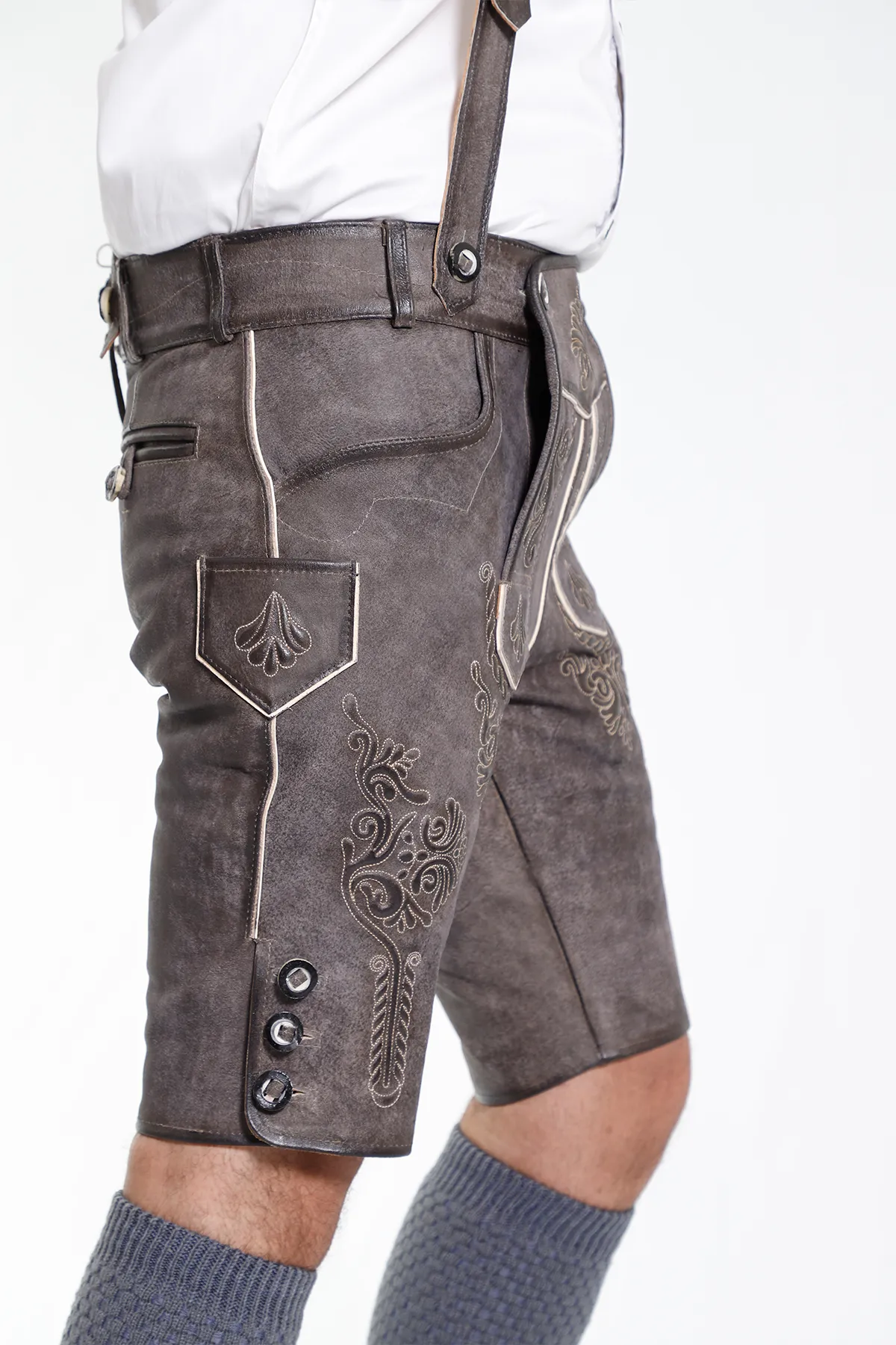 Trachten Short Lederhosen Classic Black - Image 4