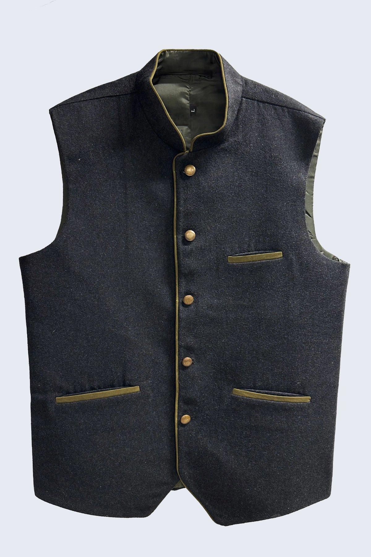 Traditional Black Lederhosen Waistcoat