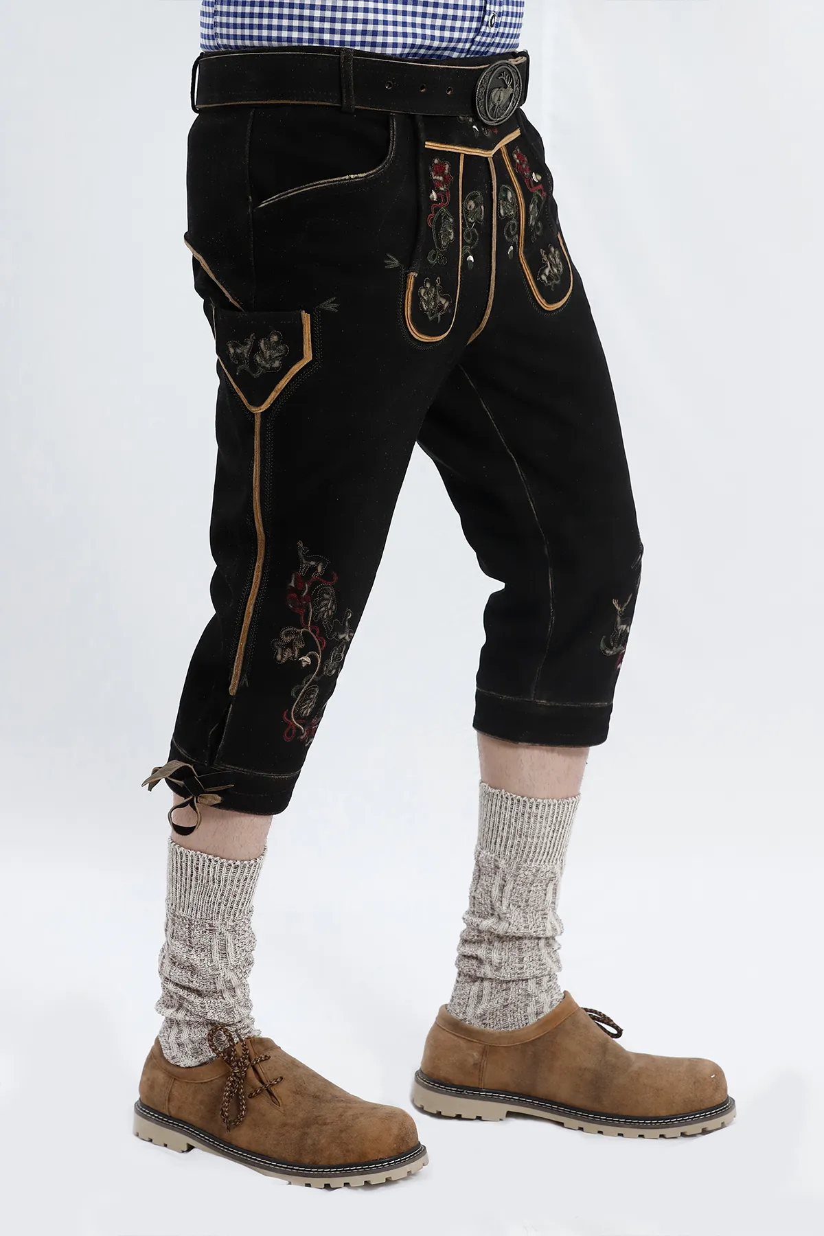Traditional German Bundhosen in Black - Image 4