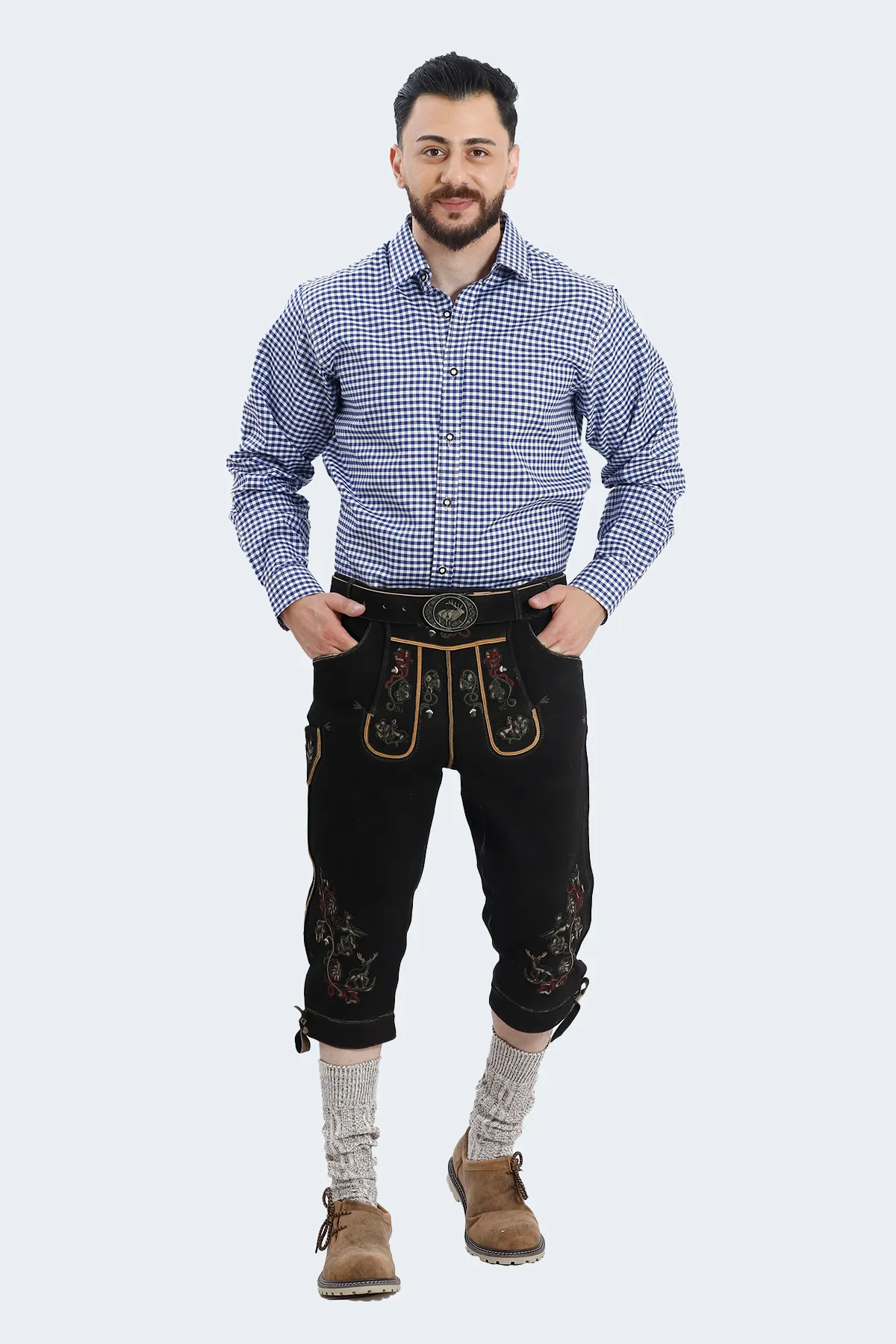 Traditional German Bundhosen in Black - Image 5