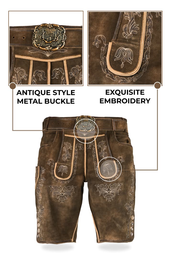 Traditional German Leather Embroidered Elegance - Image 4