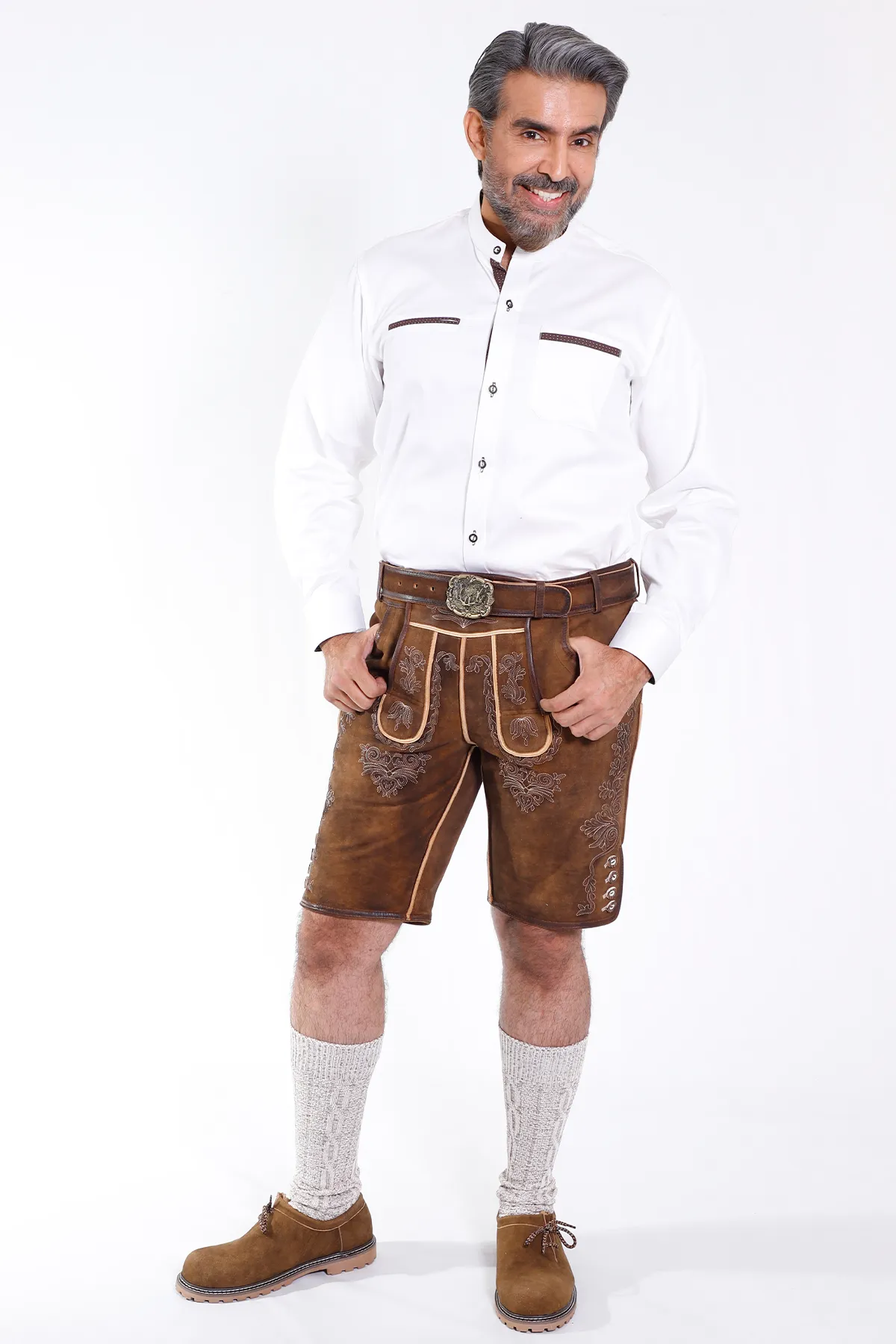 Traditional German Leather Embroidered Elegance Oktoberfest Outfit Sets - Image 10