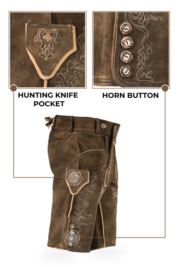 Traditional German Leather Embroidered Elegance Oktoberfest Outfit Sets - Image 3