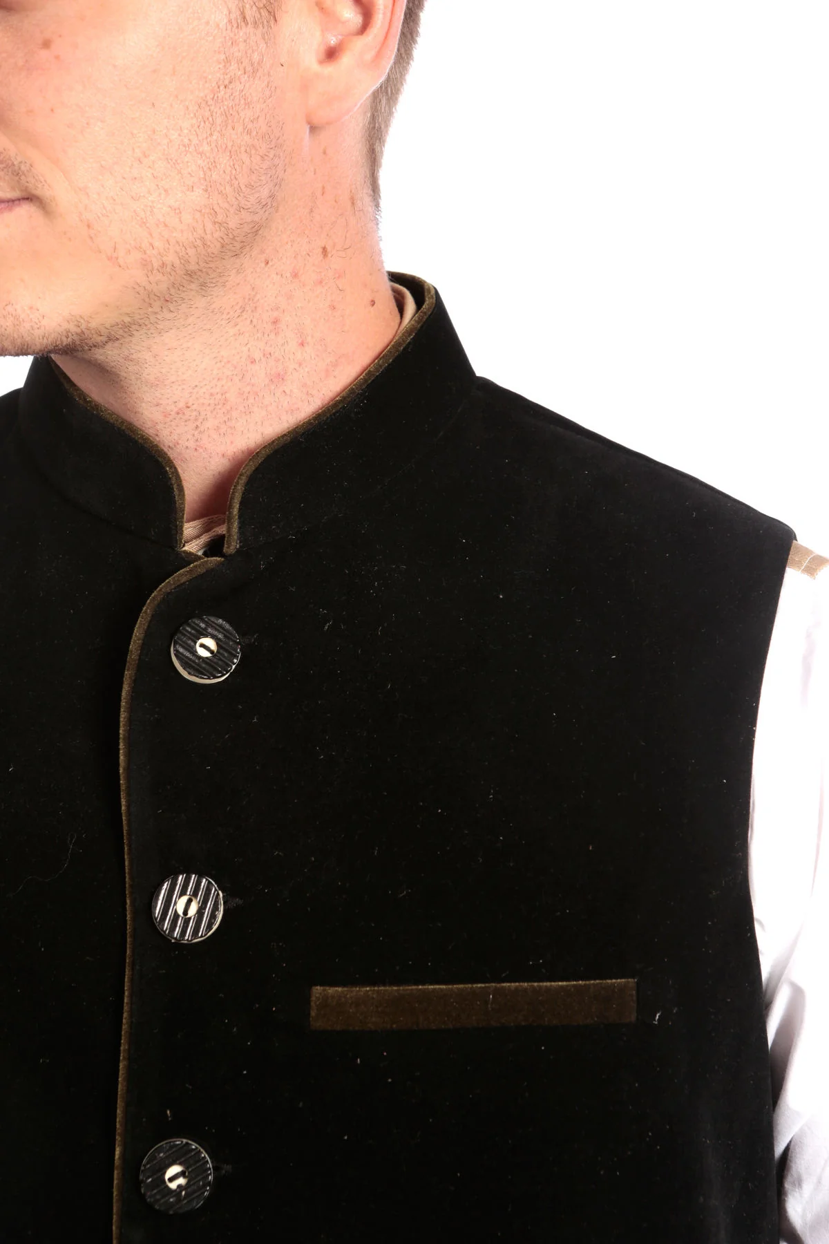 Traditional German Men's Waistcoat Black - Image 4