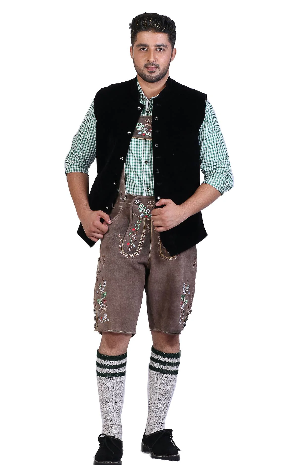 Traditional German Waistcoat Stone Black - Image 4