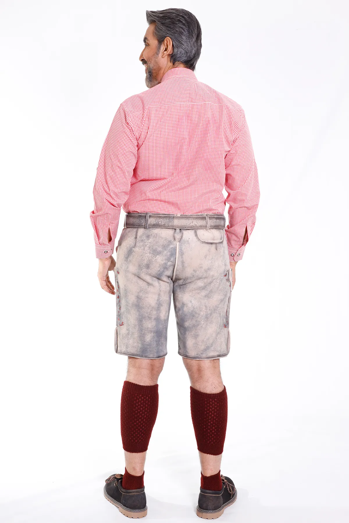 Traditional Lederhosen Men in Vintage Grey - Image 6