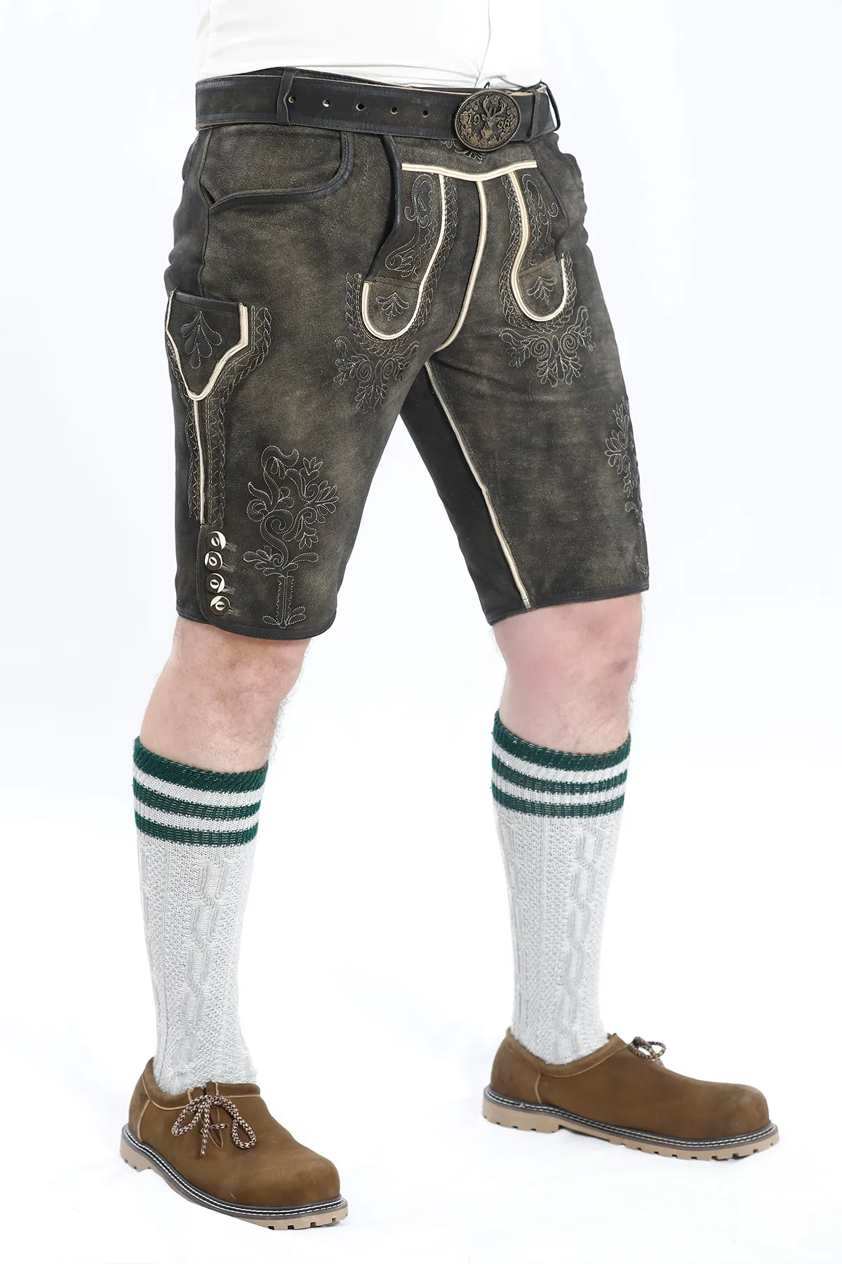 Traditional Lederhosen Men Outfit Onyx Black - Image 5