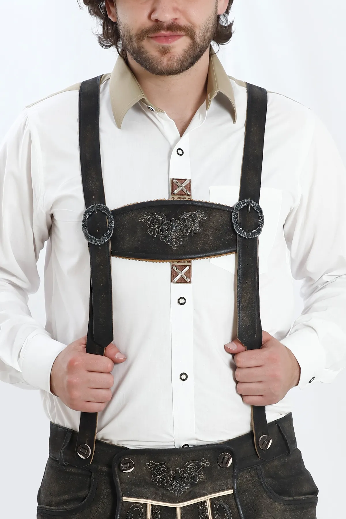 Traditional Lederhosen Men Outfit Onyx Black - Image 6