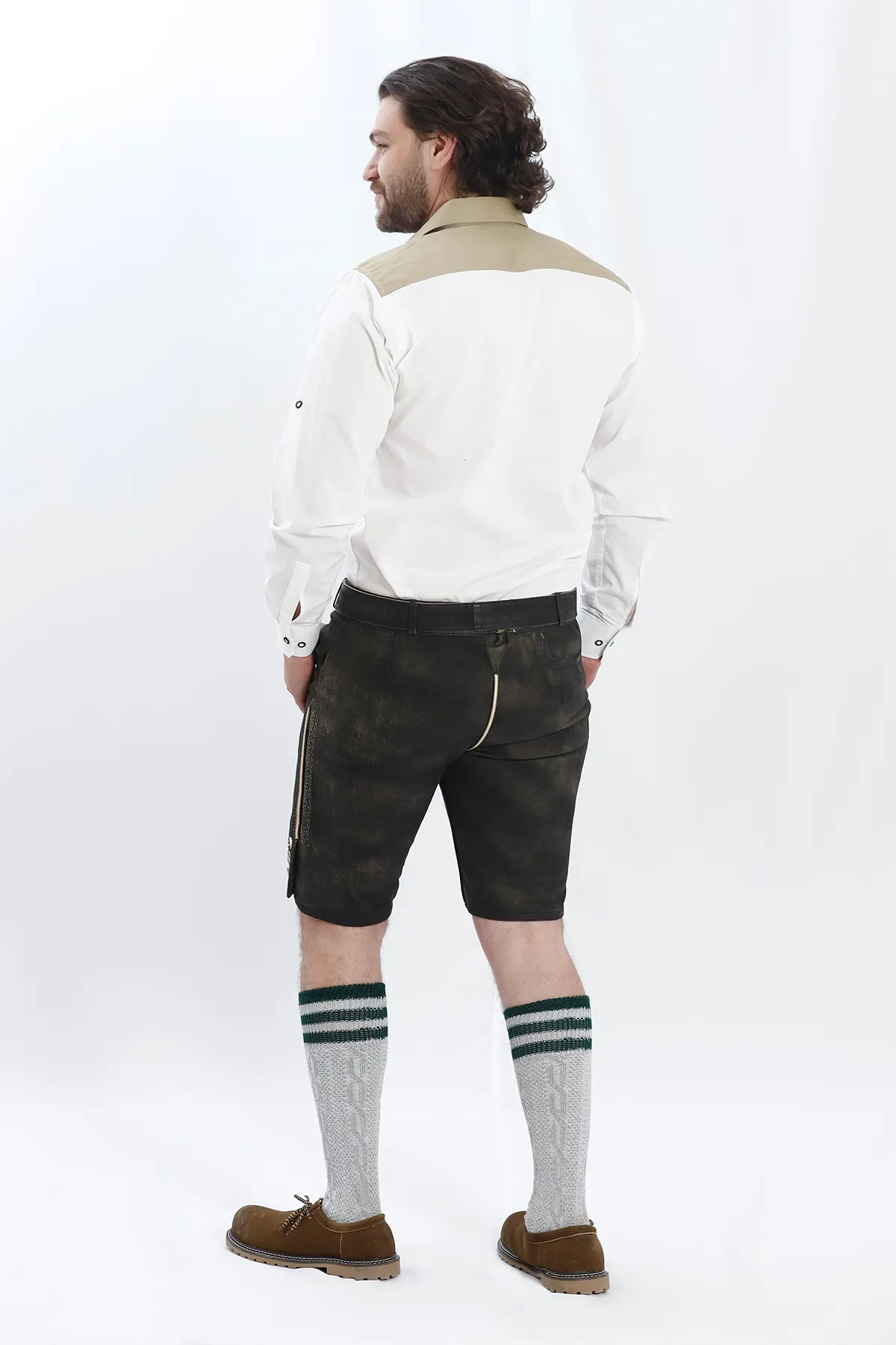 Traditional Lederhosen Men Outfit Onyx Black - Image 8