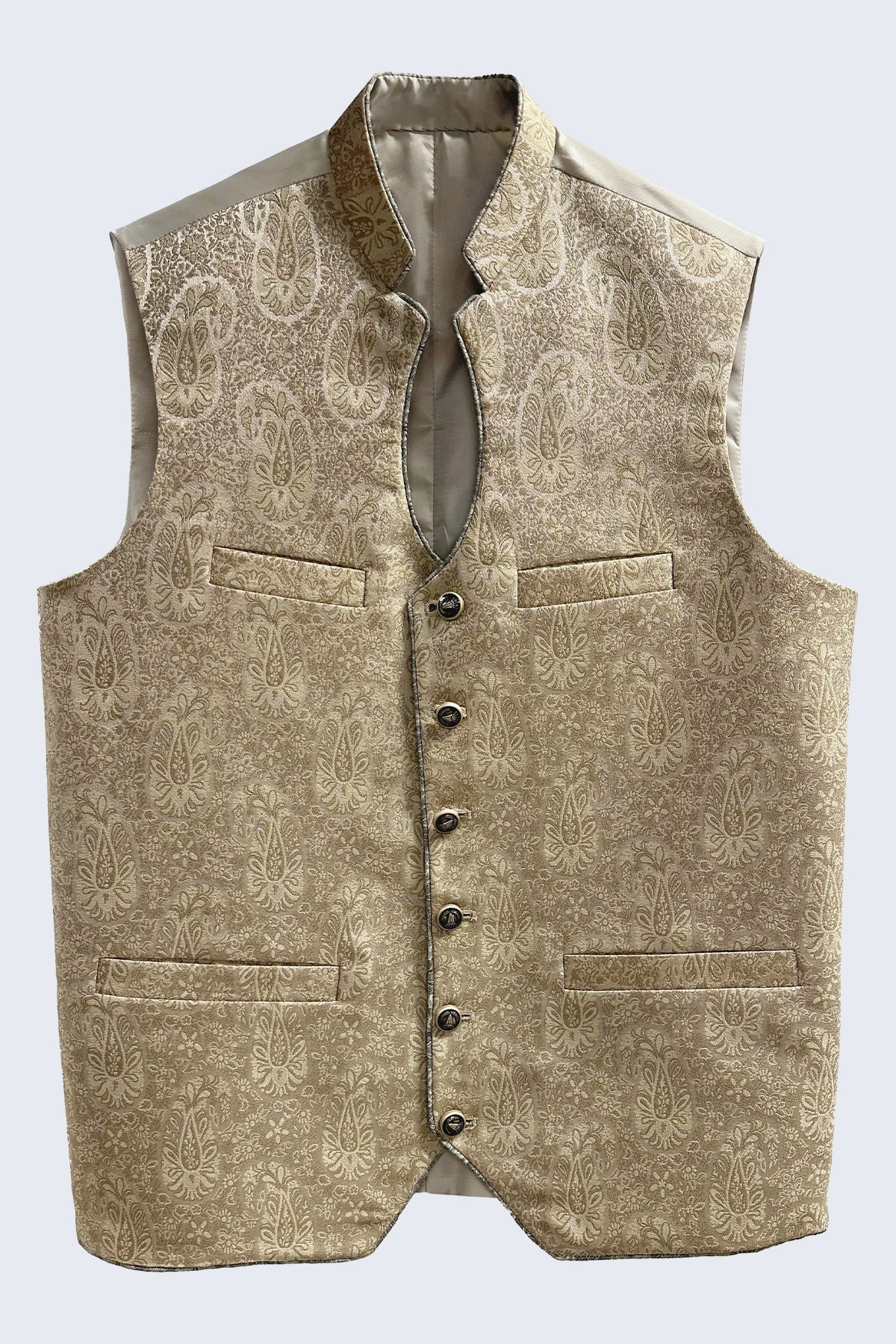 Traditional Self Pattern Lederhosen Waistcoat