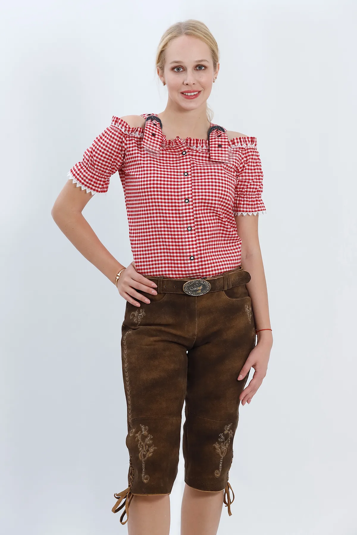 Traditional Style Women Oktoberfest Shirt with Straps - Image 4
