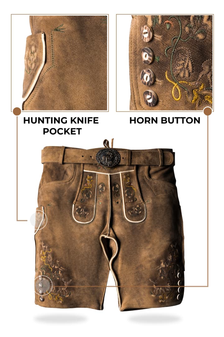 Vintage Attire German Mens Fashion Lederhosen - Image 2
